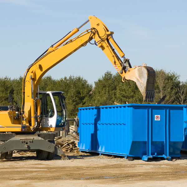 what size residential dumpster rentals are available in Myrtle Missouri